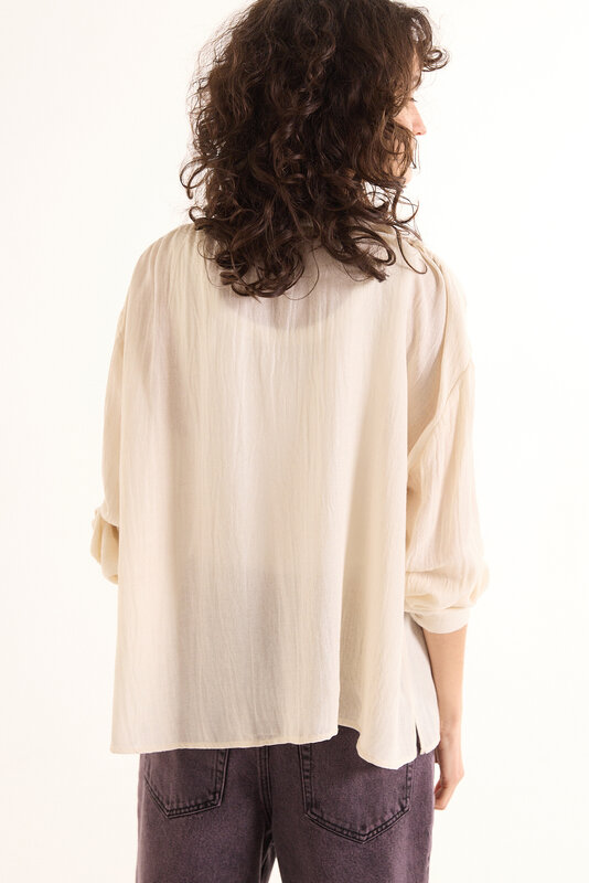 SacreCoeur blouse 'Ella' viscose / wol - ecru