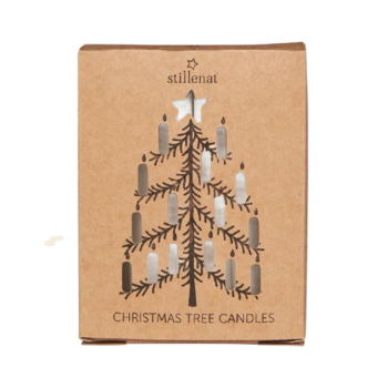 IBLaursen set/12 christmas tree candles - cream