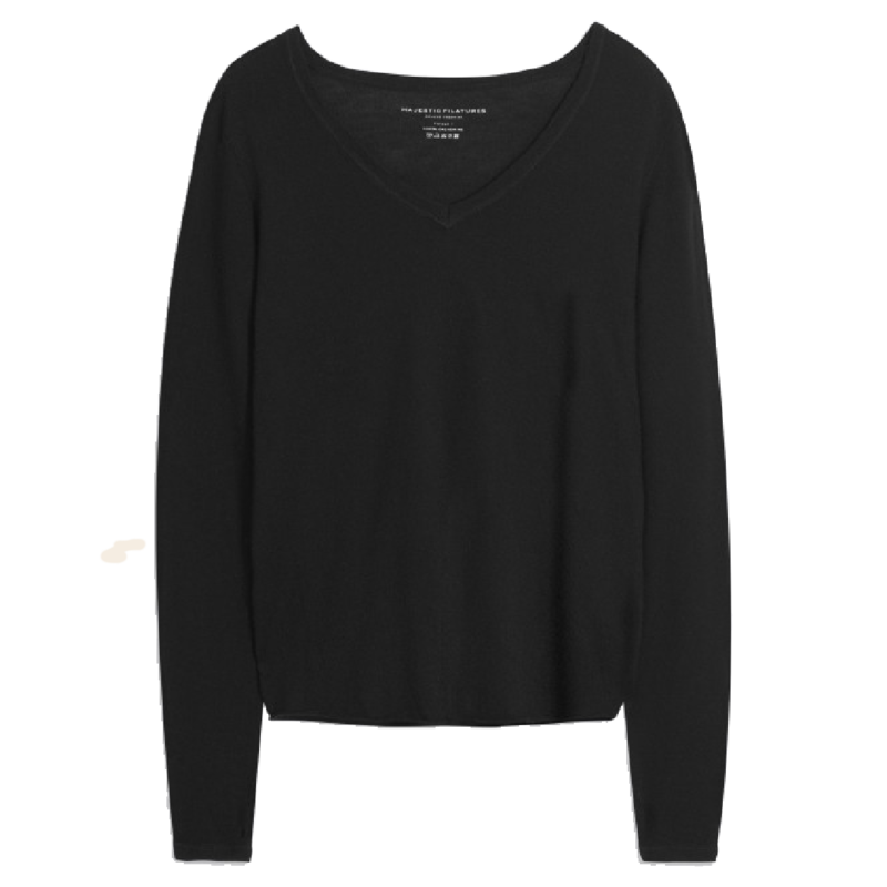 Majestic Filatures v-shirt 'Femme' - cashmere