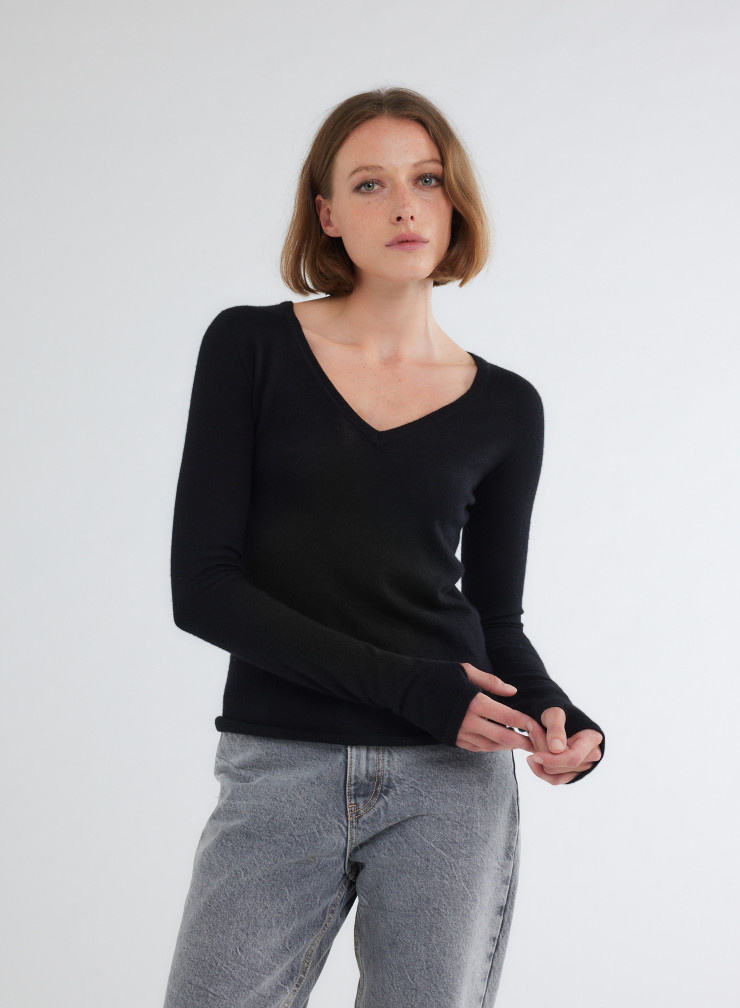 Majestic Filatures v-shirt 'Femme' - cashmier