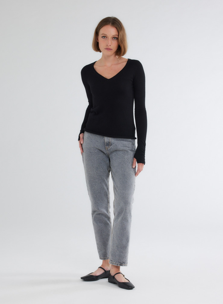 Majestic Filatures v-shirt 'Femme' - cashmier