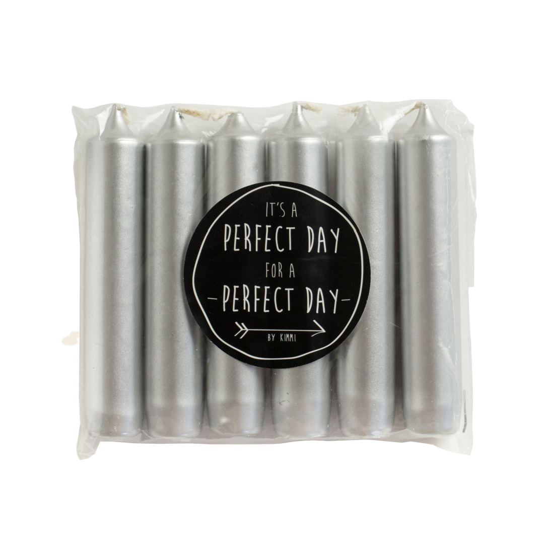 Rustik Lys cadeau dinerkaars - zilver