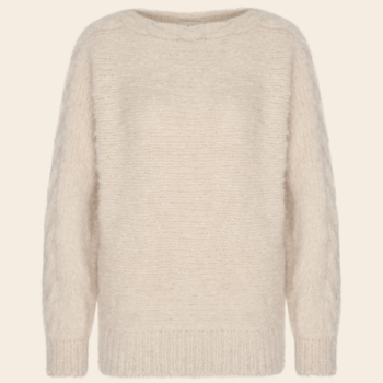 Inti Knitwear trui 'Jip' alpaca - marfil