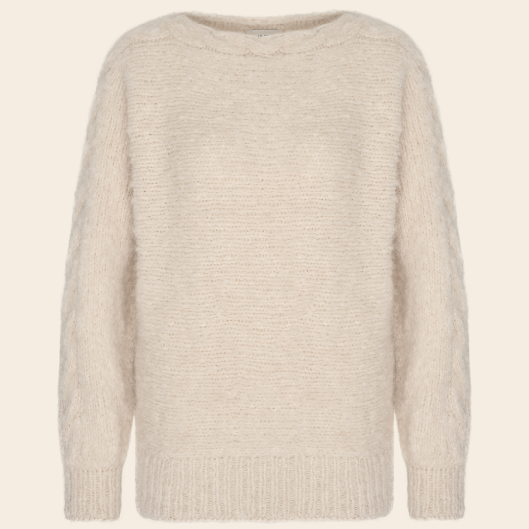 Inti Knitwear trui 'Jip' - marfil