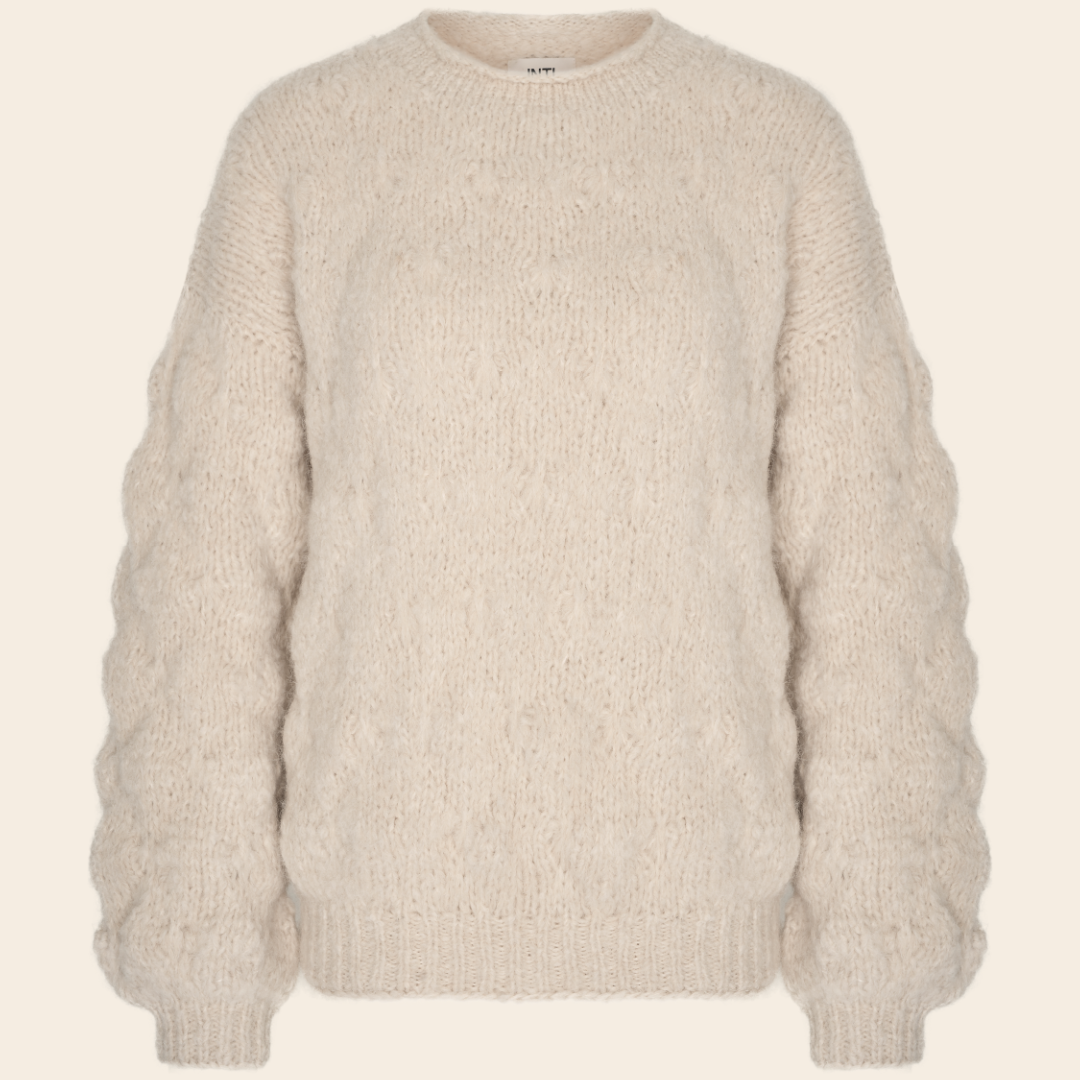 Inti Knitwear trui 'Raisa' alpaca - marfil