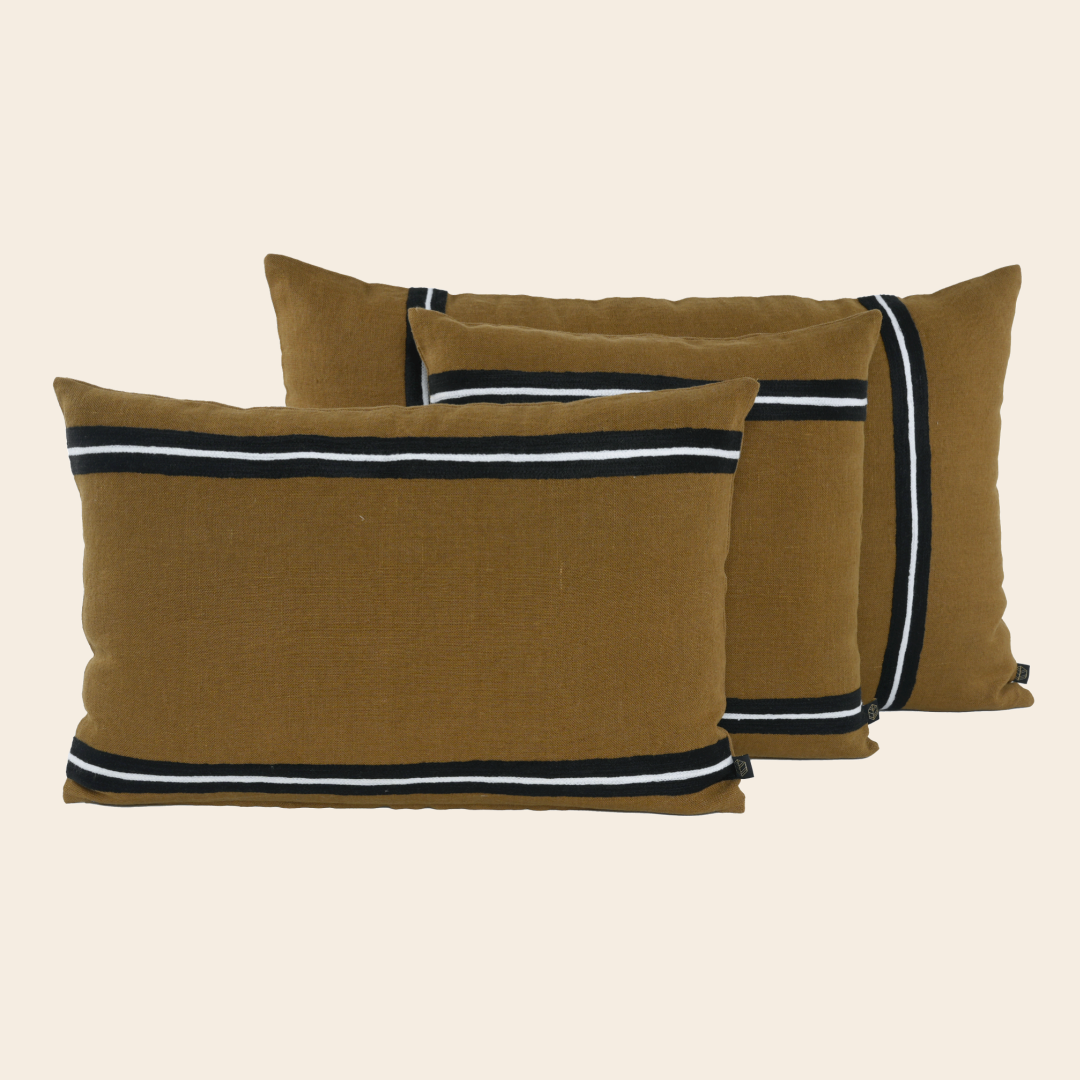 Haomy kussenhoes 'Skagen' - gold