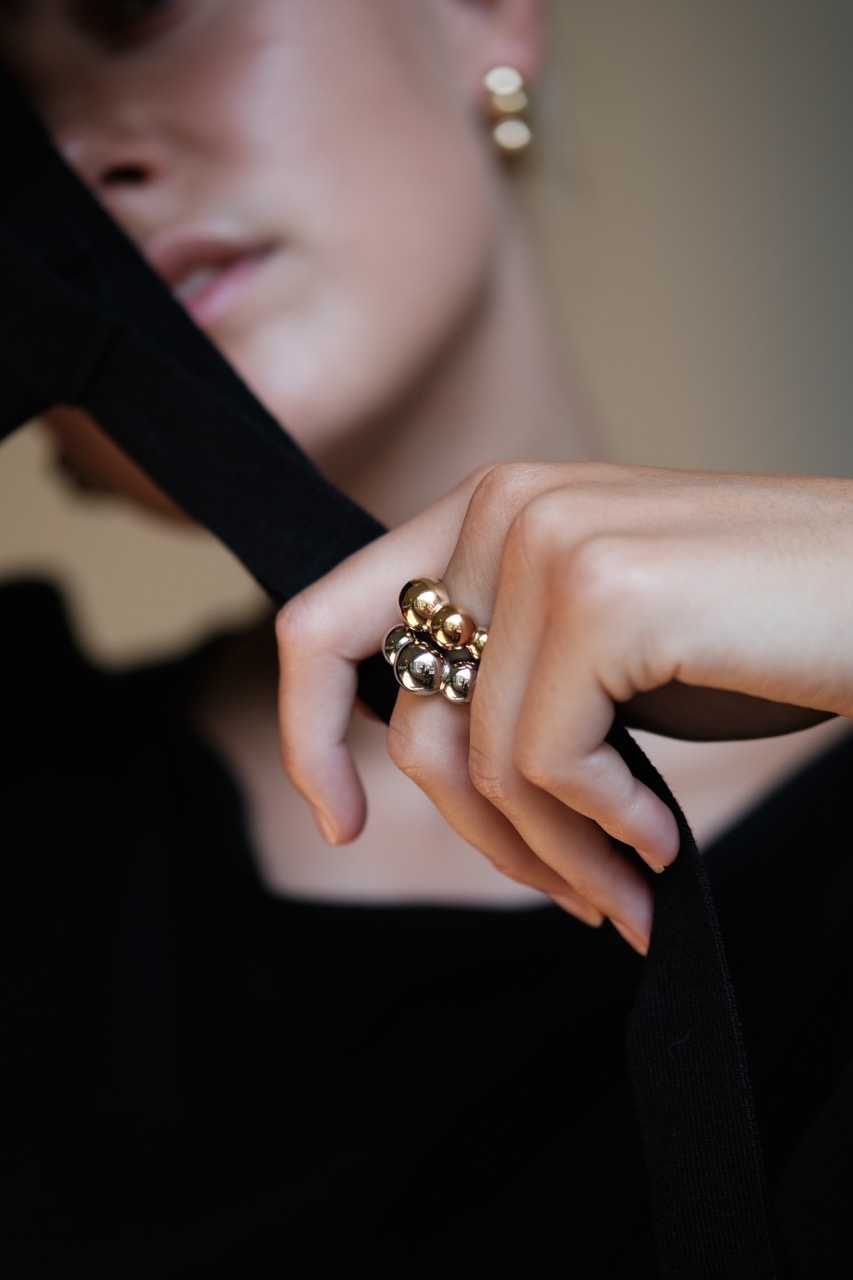 Bandhu ring 'Dot' - goldplated