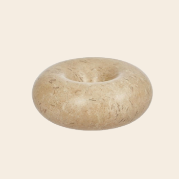 OYOY kandelaar 'Savi' - marmer beige