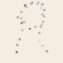 House Doctor garland 'Stars' - silver