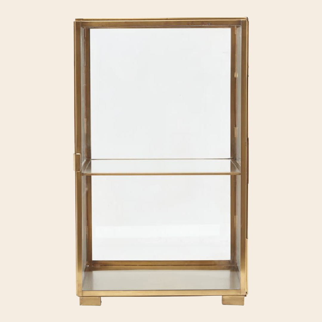 House Doctor glazen vitrine brass