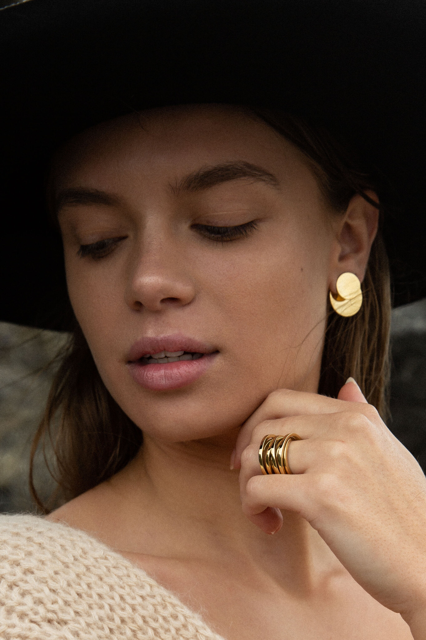 Bandhu ring 'Coil' - goldplated