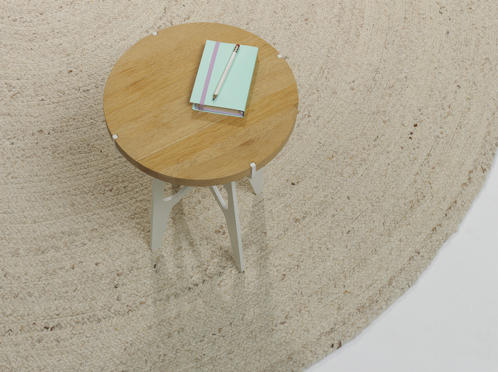 Beside Rugs rond vloerkleed "Maze' - wol