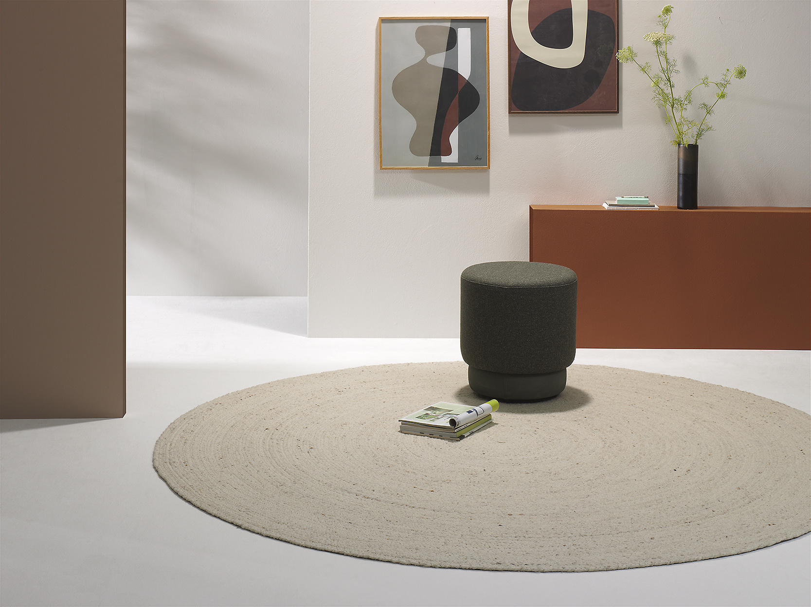 Beside Rugs rond vloerkleed "Maze' - wol