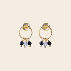 A Beautiful Story oorbellen 'Genuine' - onyx / labadoriet