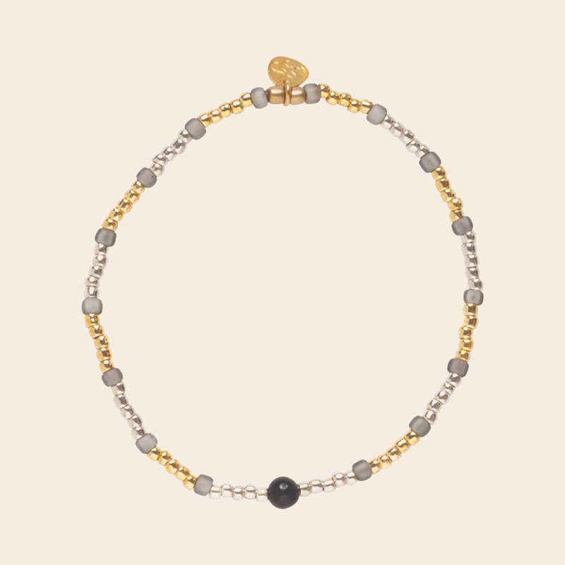 A Beautiful Story bracelet 'Clever' - onyx