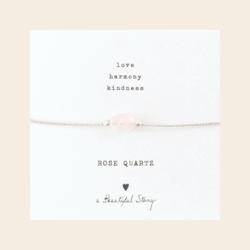 A Beautiful Story Bracelet 'Gemstone Card' - Rose Quartz