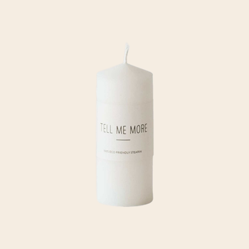 Tell me More Stearin-Kerze – Weiss