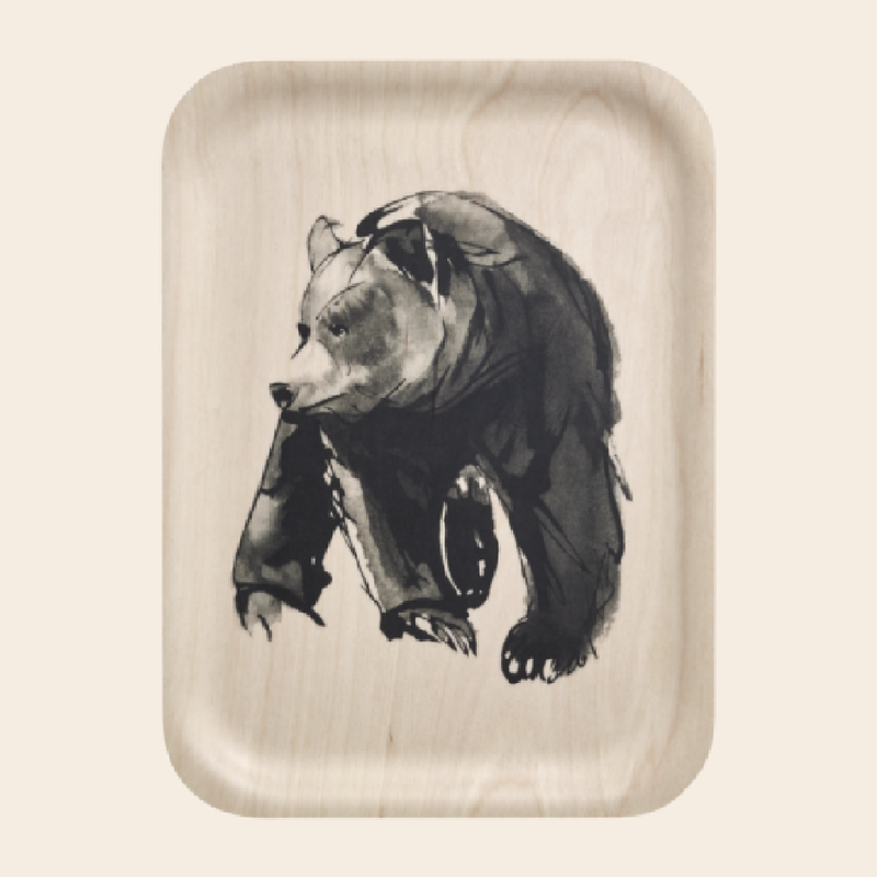Teemu Järvi tray 'Bear' - berken