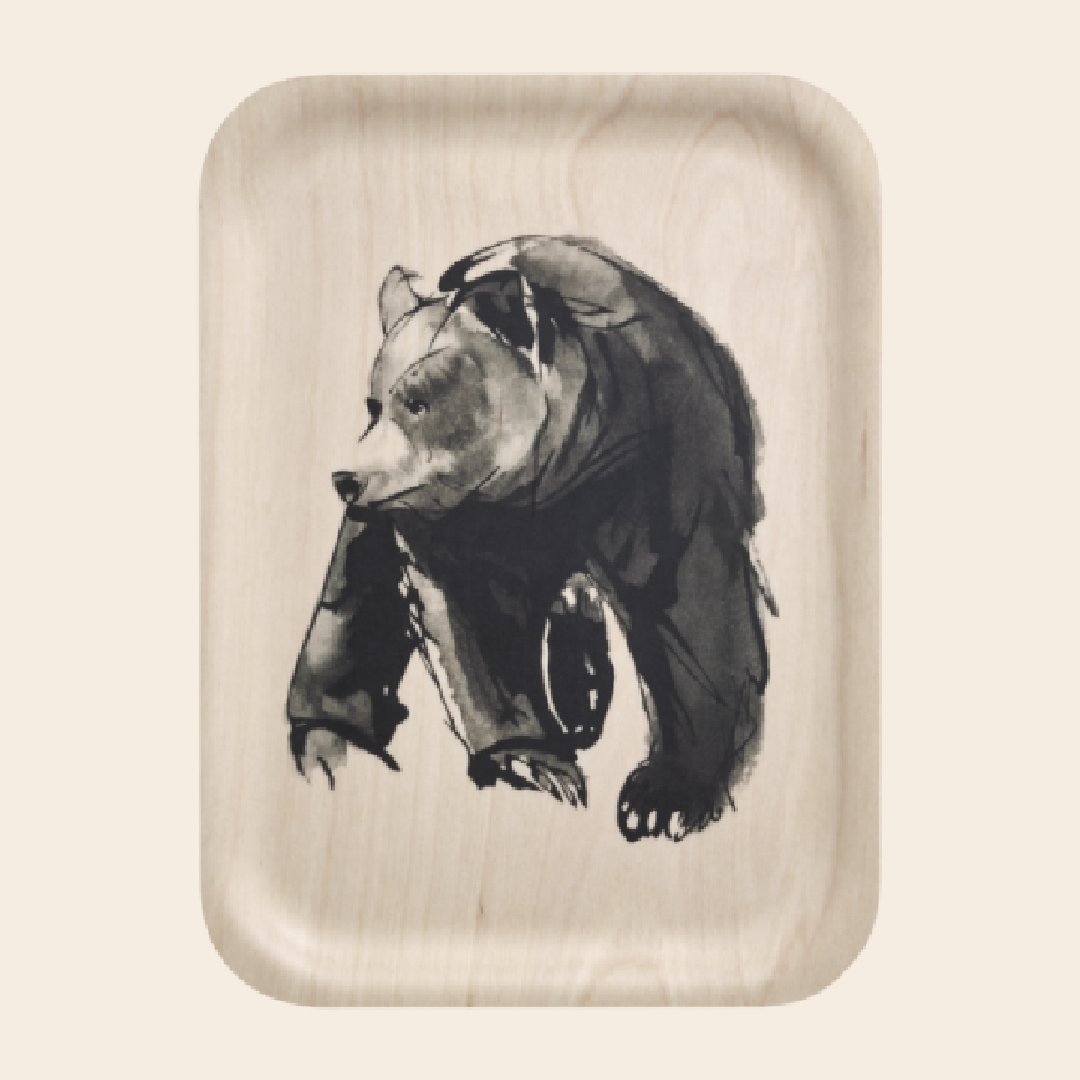 Teemu Järvi tray 'Bear' - birch