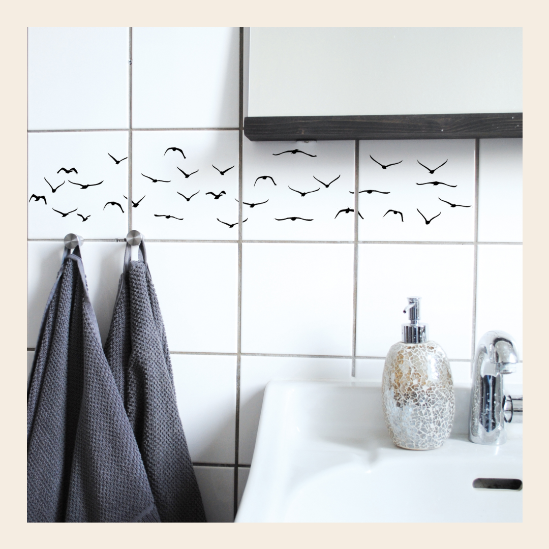 Boubouki muur / tegelsticker 'Flock'
