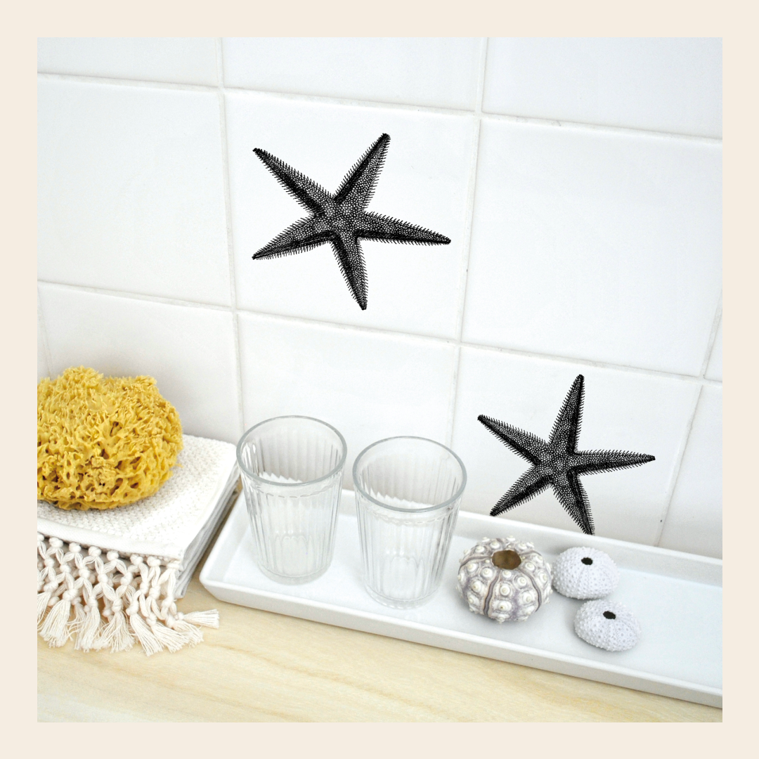 Boubouki muur / tegelsticker 'Starfish'