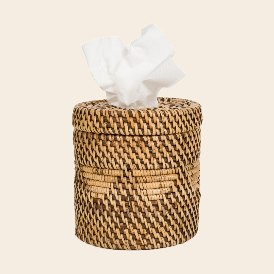 Bazar Bizar tissue box 'Colonial' - rattan