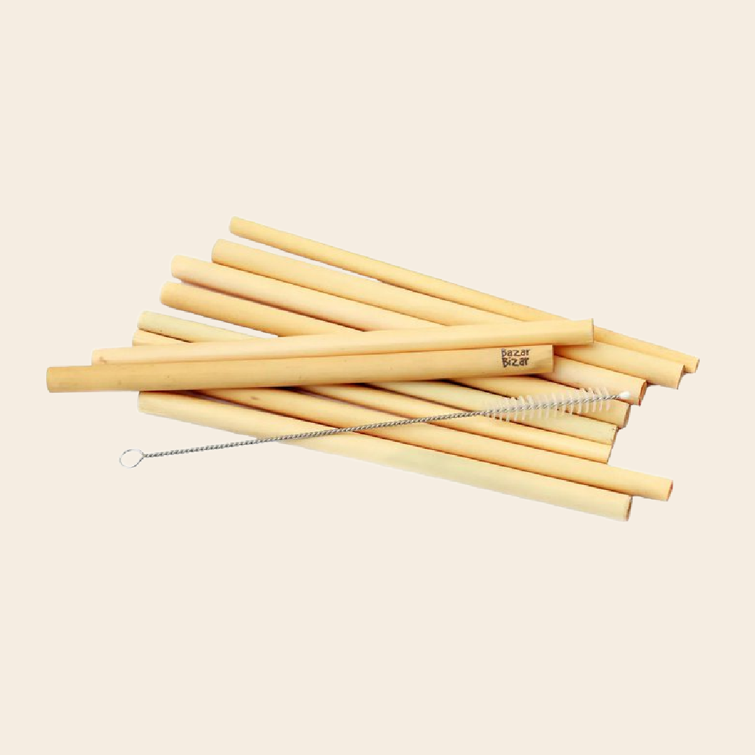 Bazar Bizar set/10 rietjes - bamboe