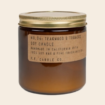 P.F.Candle & Co kaars L  No.4 'Teakwood & Tobacco geurkaars