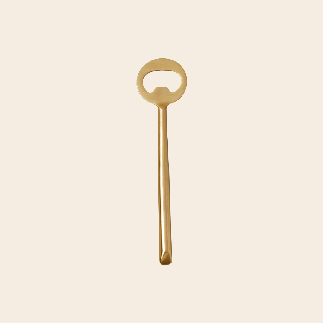 BeHome bottle opener  - mat brass