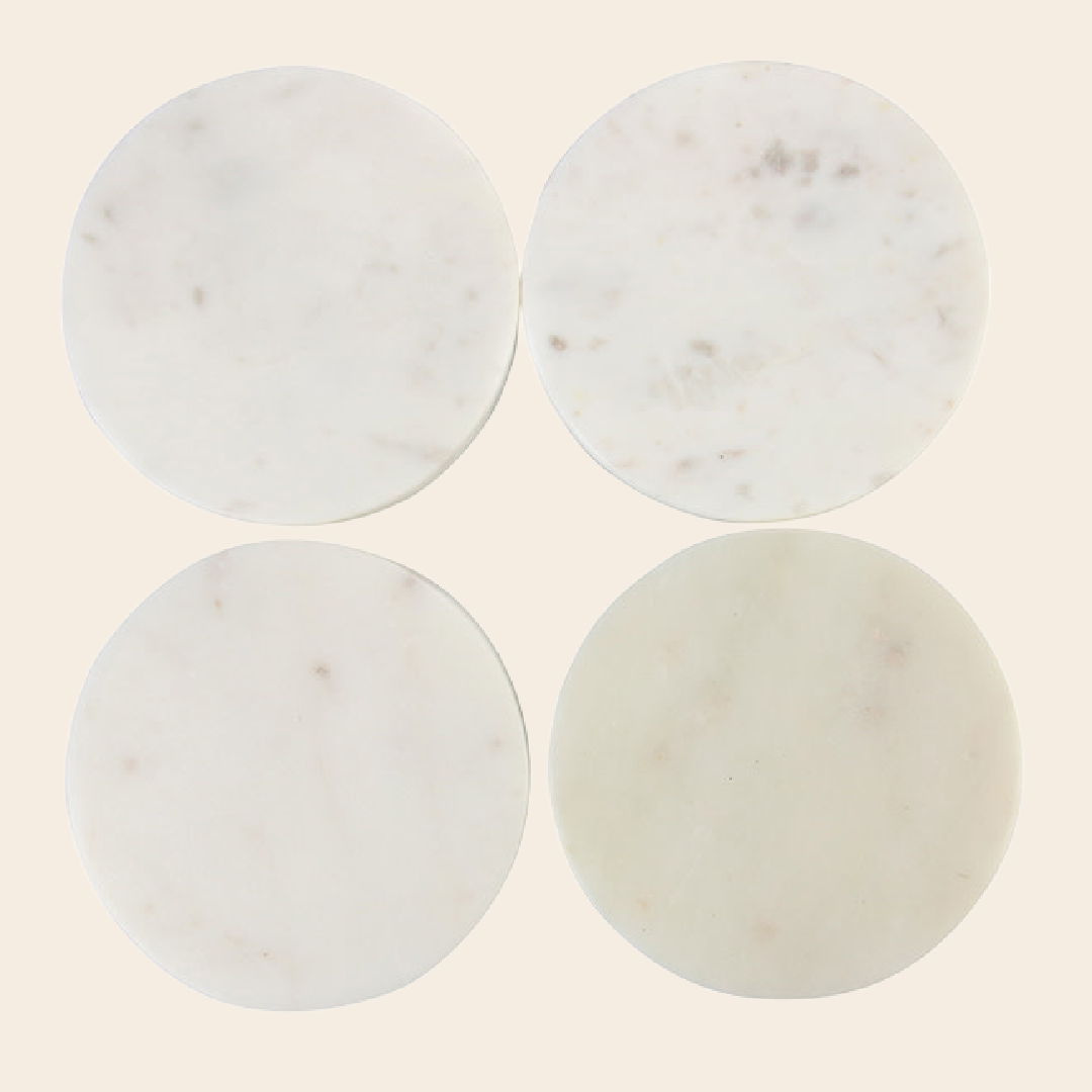 BeHome set/4 onderzetters - marmer