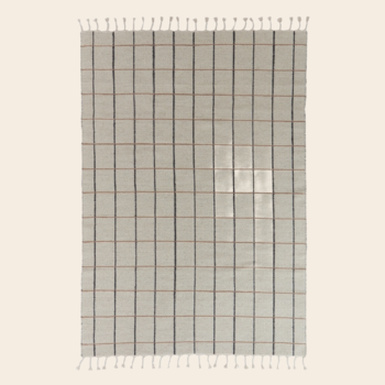 OYOY 'Grid' vloerkleed antraciet - 140 x 200 cm