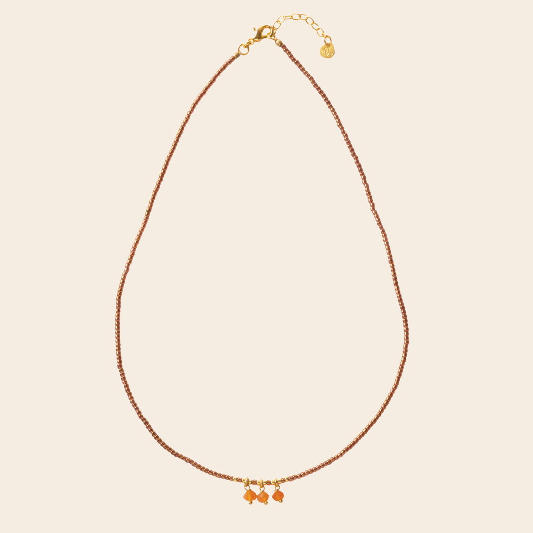 A Beautiful Story necklace 'Empathy' - carnelian
