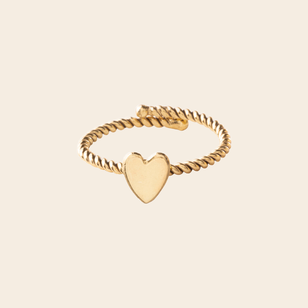 A Beautiful Story ring 'Honorable' - hart goud