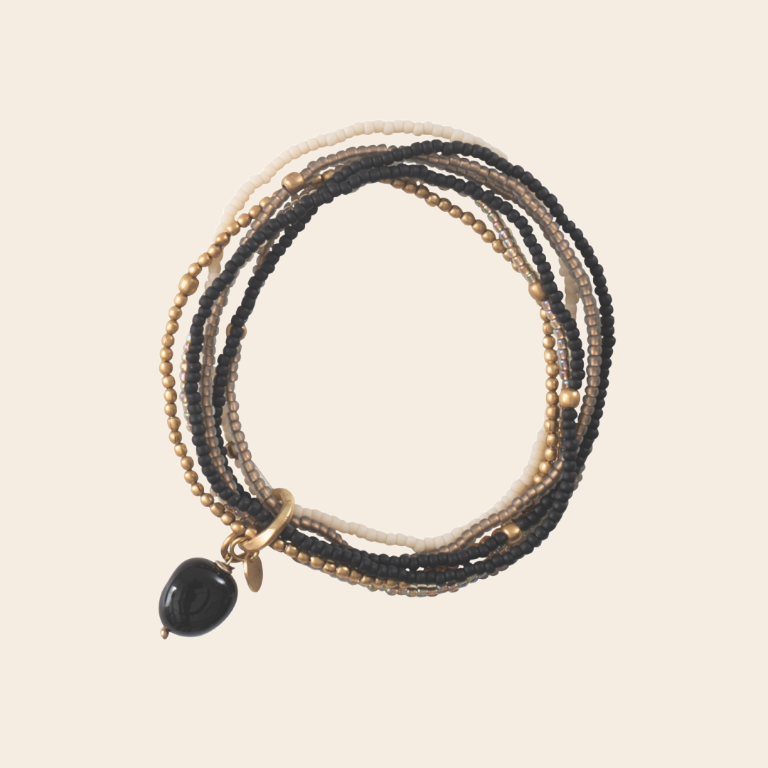 A Beautiful Story armband 'Nirmala' - onyx