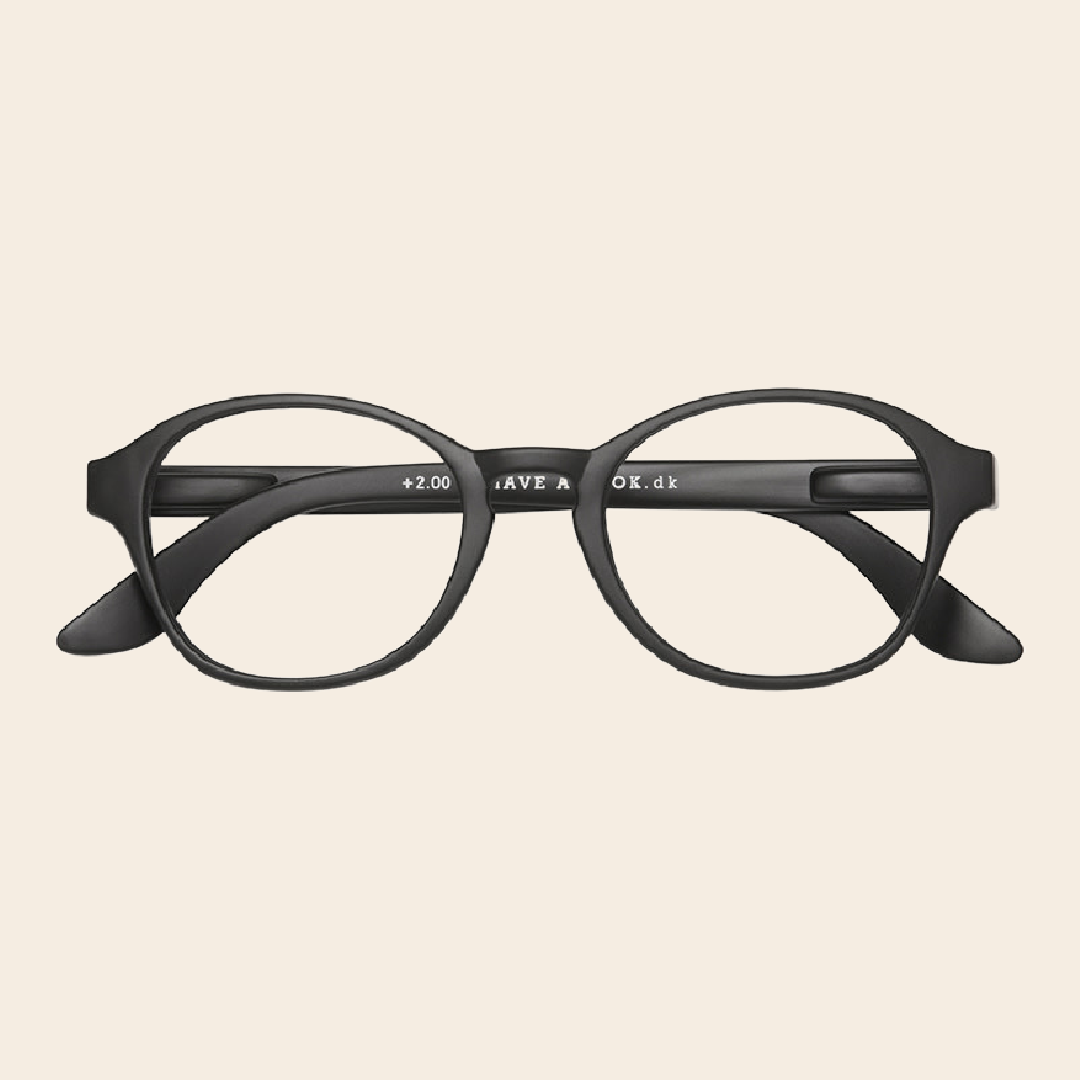 Have A Look Screen/Reading Glasses 'Circle' - Black