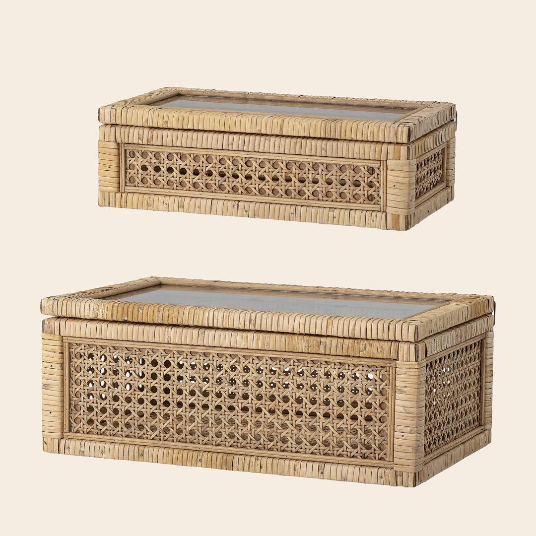 Bloomingville Opbergbox 'Lally' rotan