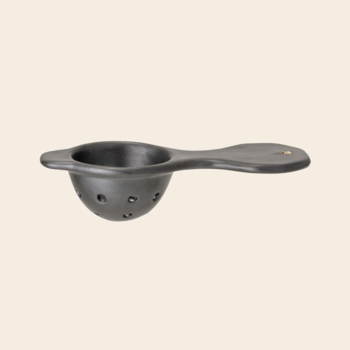Leah Strainer, Black, Stoneware