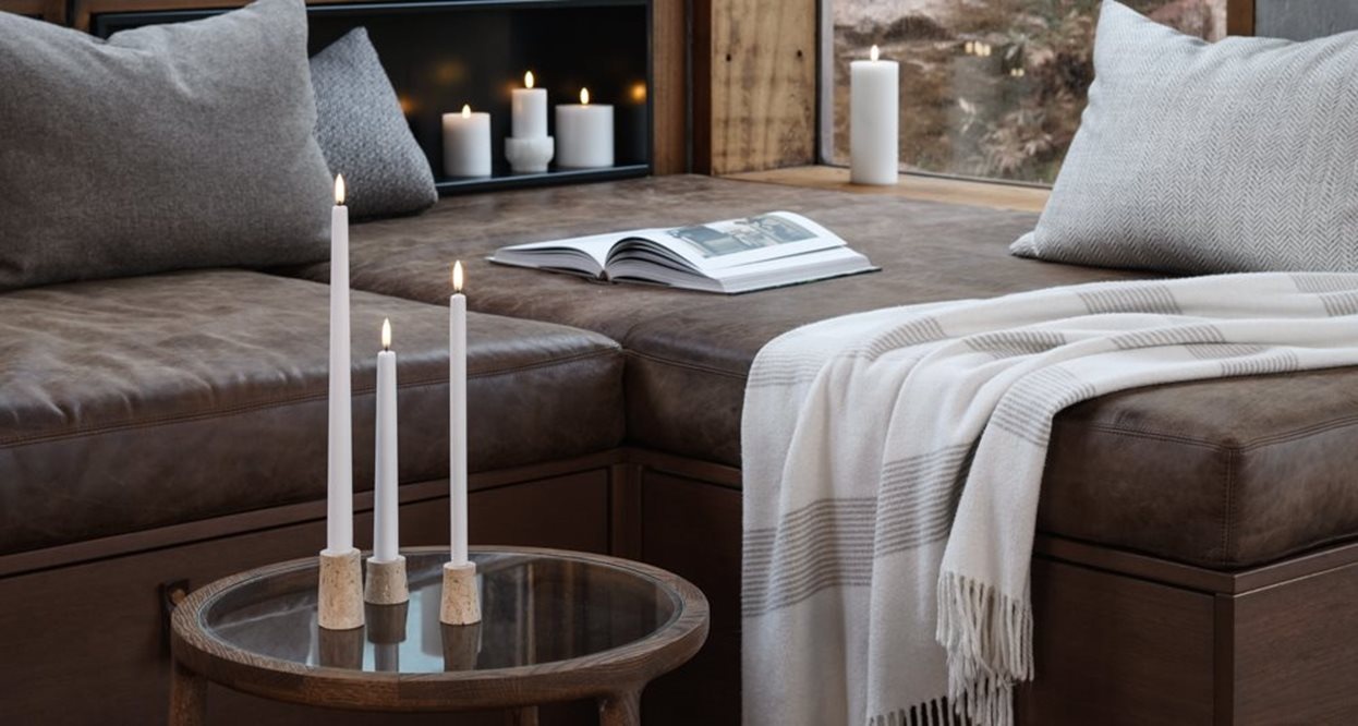 Uyuni set/2 LED candle - 25cm