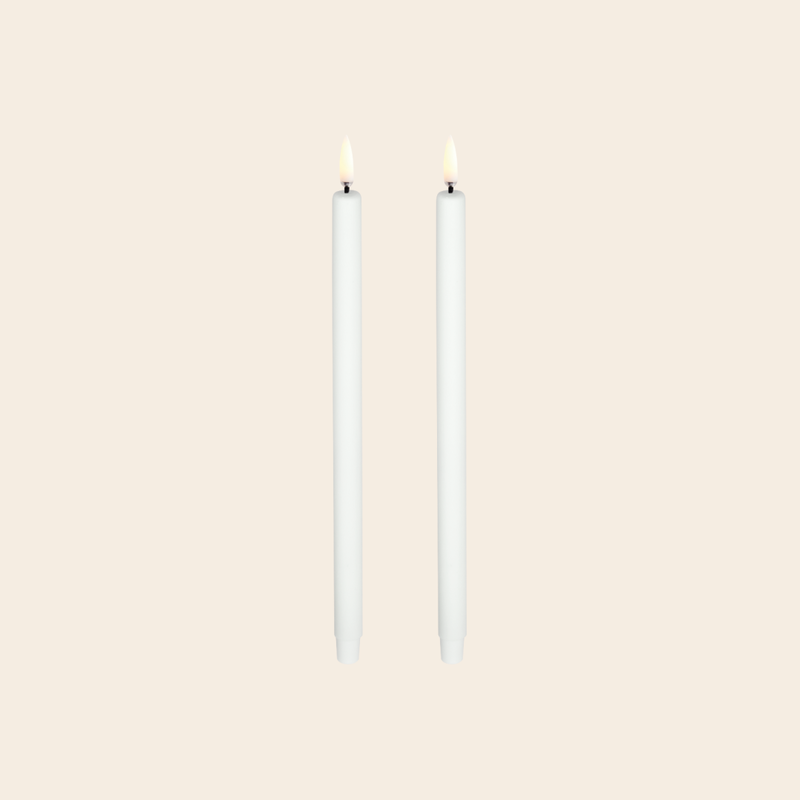 Uyuni set/2 taper kaarsen - nordic white