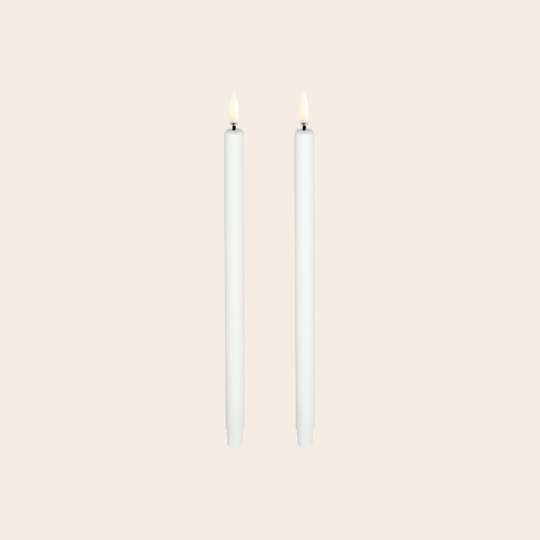 Uyuni set/2 taper candles - nordic white