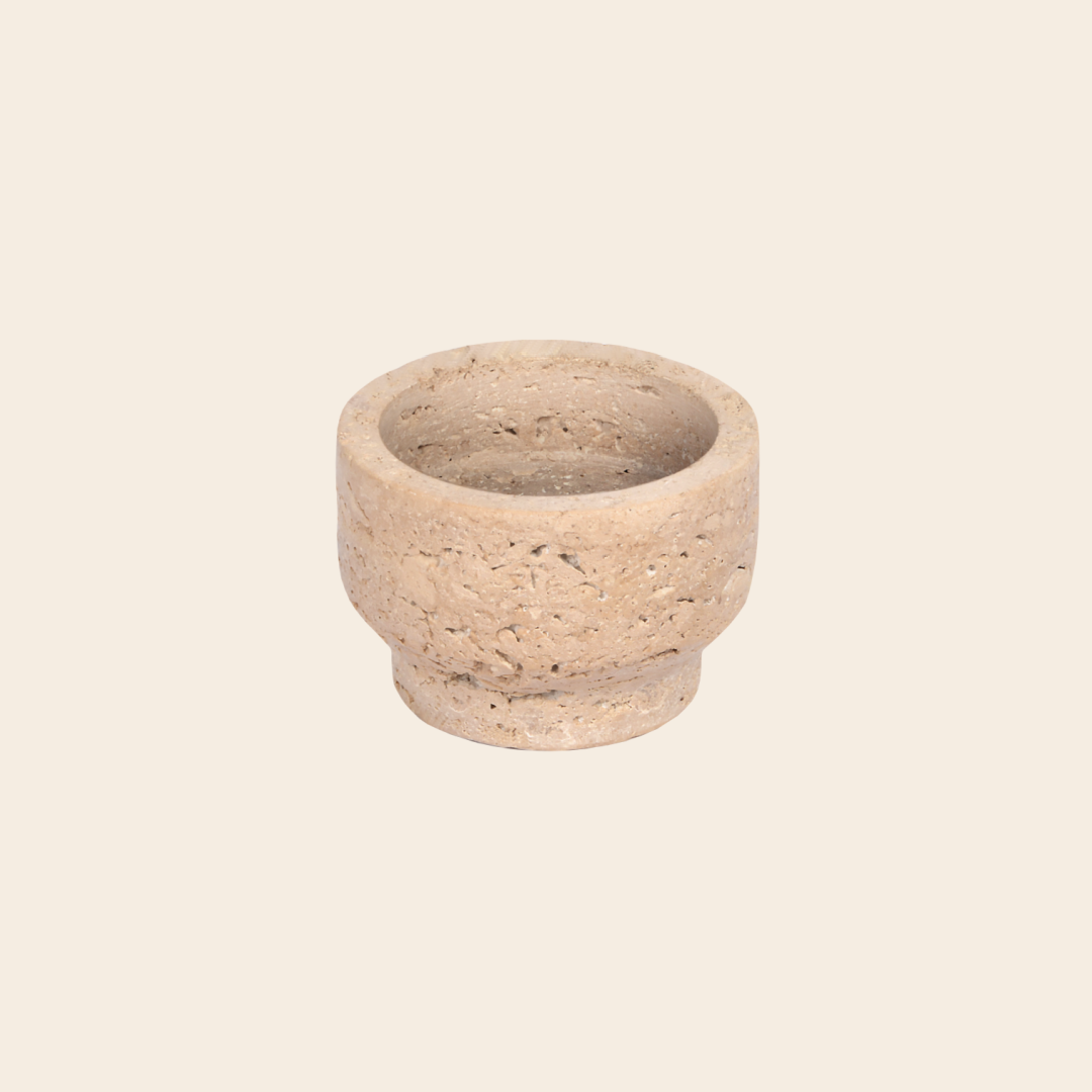 Uyuni candle holder travertine