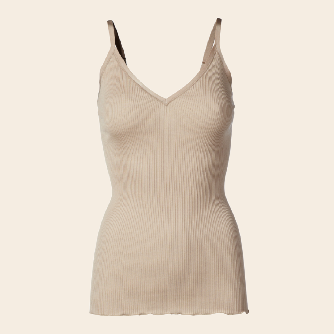 Rosemunde strap top 'Belle' - zijde / katoen