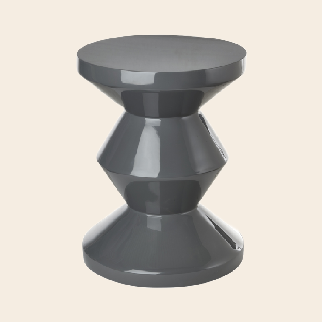 Pols Potten kruk 'ZigZag' - antraciet