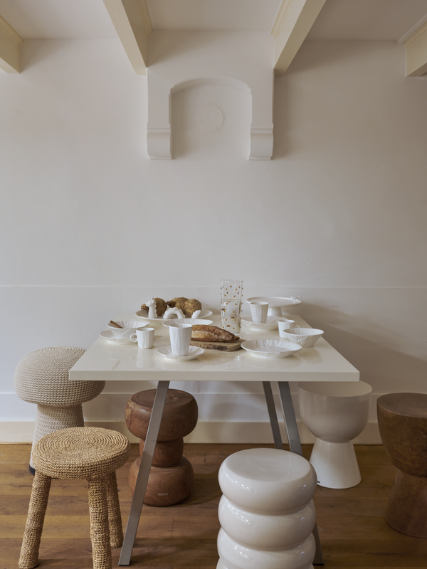 Pols Potten kruk 'TamTam' - beige