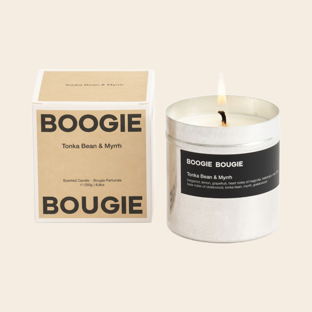 Boogie Bougie geurkaars 'Tonka bean & Myrrh' - 250gr