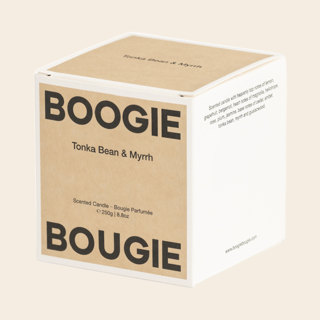 Boogie Bougie geurkaars 'Tonka bean & Myrrh' - 250gr