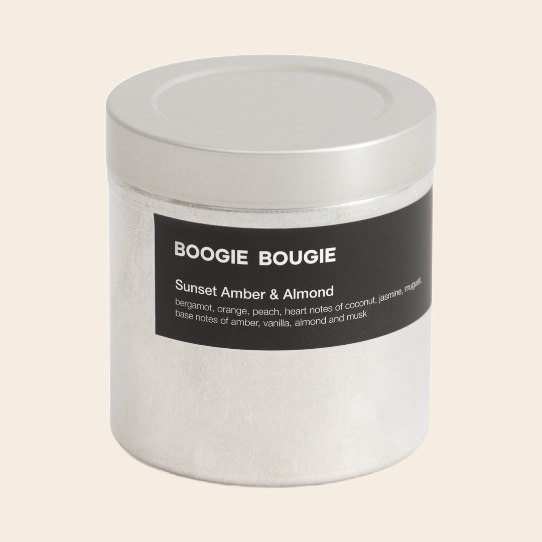Boogie Bougie scented candle 'Sunset Amber & Almond' - 250 gr