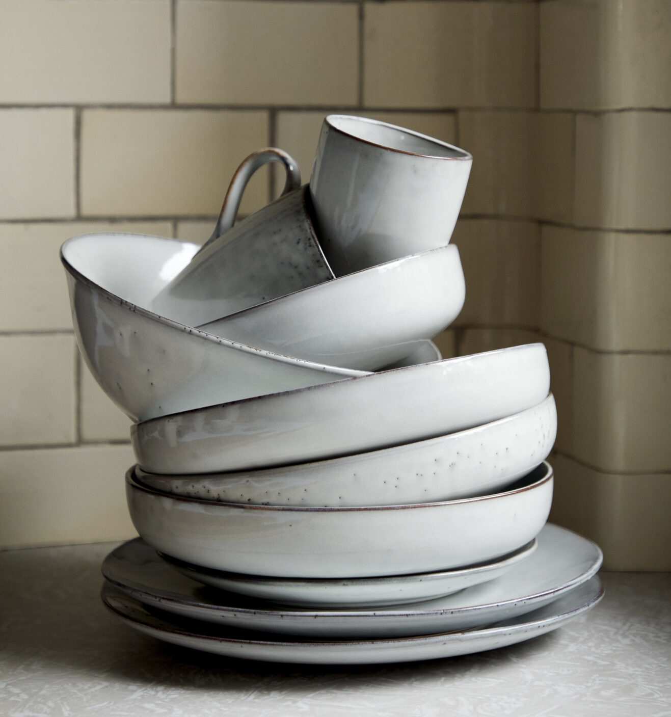 Broste Nordic Sand pasta plate XL