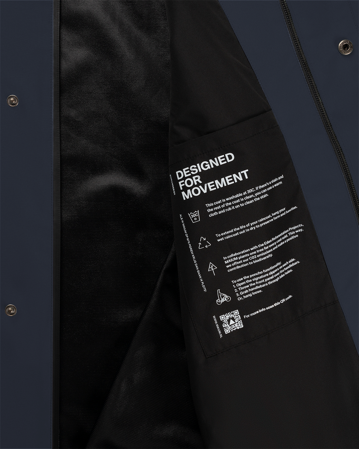 Maium regenjas / poncho 'Mac' - navy