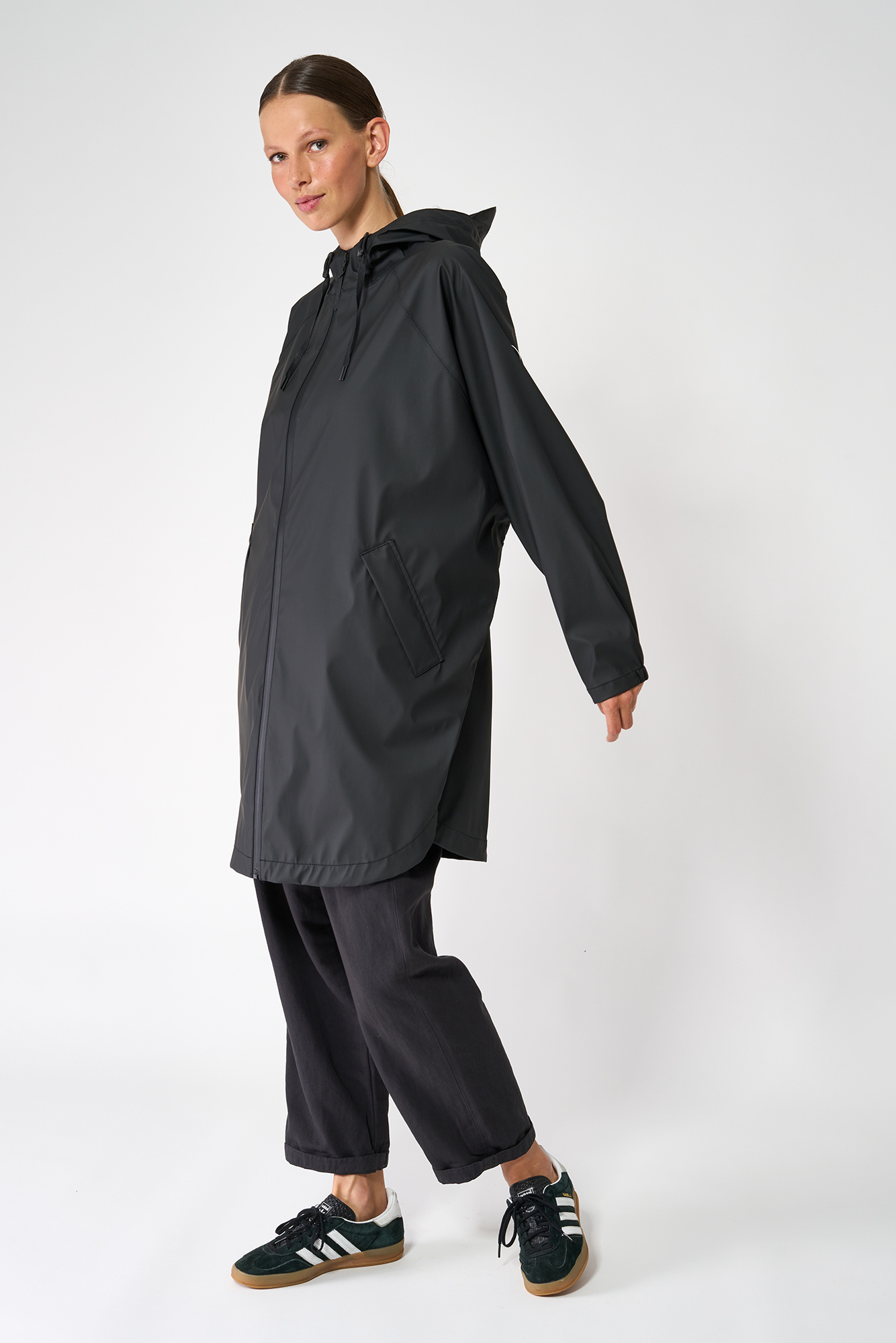 Tantä rain poncho 'Sky' - black